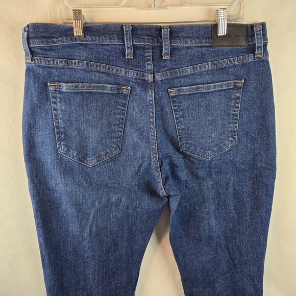 Michael Kors Mens 36x30 Blue Parker Slim Fit Jeans Denim Stretch Cotton Dark A35 - Picture 6 of 11
